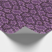 Paarse slangenprint cadeaupapier (Hoek)