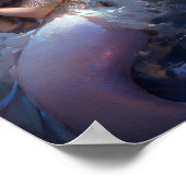 Paarse Slapen Zeemeermin Fantasy Kunst Poster (Hoek)