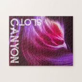 Paarse Sleuf Canyon White Text of Your Photo & Tex Legpuzzel (Horizontaal)