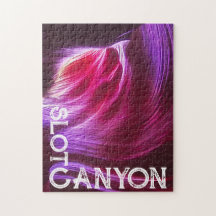 Paarse Sleuf Canyon White Text of Your Photo & Tex