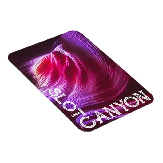 Paarse Sleuf Canyon White Text of Your Photo & Tex Magneet (Rechterzijde)