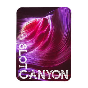 Paarse Sleuf Canyon White Text of Your Photo & Tex Magneet