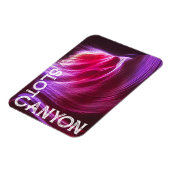 Paarse Sleuf Canyon White Text of Your Photo & Tex Magneet (Linkerzijde)