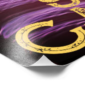 Paarse sleuf Roze tekst of foto's en tekst Foto Afdruk (Hoek)