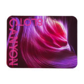 Paarse sleuf Roze tekst of foto's en tekst Magneet (Horizontaal)