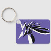 Paarse Sleutelhanger met Modern Grafisch Design (Achterkant)