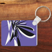 Paarse Sleutelhanger met Modern Grafisch Design (Voorkant)