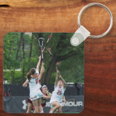 Paarse Sleutelhanger van Lacrosse Word- (Achterkant)