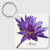 Paarse Sleutelhanger Waterlily Lotus (Voorkant)