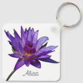 Paarse Sleutelhanger Waterlily Lotus (Achterkant)