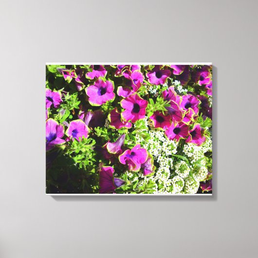 Paarse slijm en witte ventilator canvas afdruk (Voorkant)