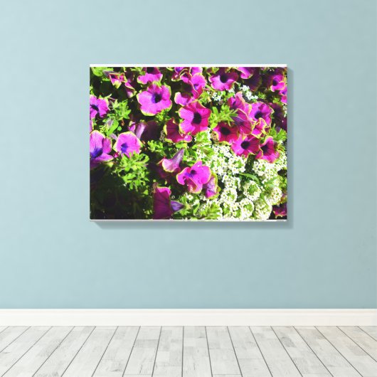 Paarse slijm en witte ventilator canvas afdruk (Insitu (Houten vloer))