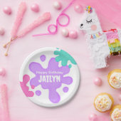 Paarse slijm verjaardagspapier Bord (Feest)