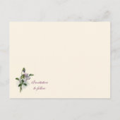 Paarse slipjes Bewaar de datum Aankondigingskaart (Achterkant)