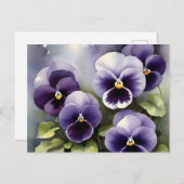  paarse slipjes waterverf schilderij briefkaart (Voorkant / Achterkant)