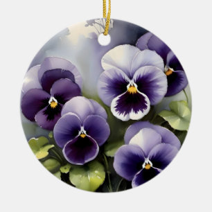  paarse slipjes waterverf schilderij keramisch ornament