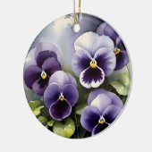 paarse slipjes waterverf schilderij keramisch ornament (Links)