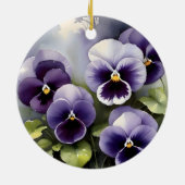 paarse slipjes waterverf schilderij keramisch ornament (Achterkant)