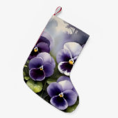 paarse slipjes waterverf schilderij kleine kerstsok (Voorkant (Hangend))