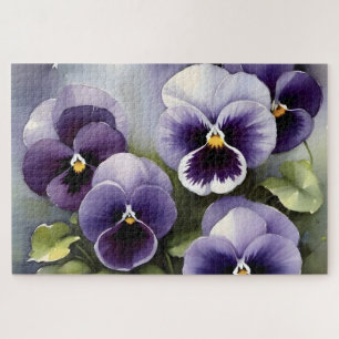  paarse slipjes waterverf schilderij legpuzzel