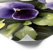 paarse slipjes waterverf schilderij poster (Hoek)