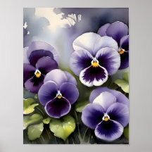 paarse slipjes waterverf schilderij