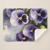  paarse slipjes waterverf schilderij sherpa deken (Voorkant (horizontaal))