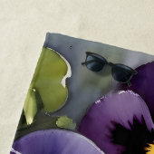  paarse slipjes waterverf schilderij strandlaken (In situ)