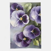  paarse slipjes waterverf schilderij theedoek (Verticaal)