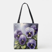  paarse slipjes waterverf schilderij tote bag (Achterkant)