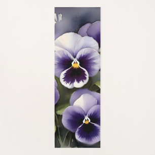 paarse slipjes waterverf schilderij yogamat