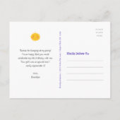 Paarse Sloth Boho Regenboog Verjaardag Schattige D Briefkaart (Achterkant)