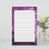 Paarse smeedmachines briefpapier (Staand voorkant)