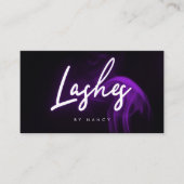 Paarse Smoke Neon Lashes Visitekaartje (Voorkant)