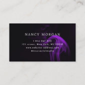 Paarse Smoke Neon Nails Visitekaartje (Achterkant)