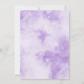 Paarse Smokey Marble Butterflies Weddenschap Kaart (Achterkant)