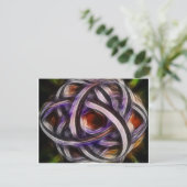 Paarse smudge Triquetra Briefkaart (Staand voorkant)