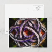 Paarse smudge Triquetra Briefkaart (Voorkant / Achterkant)
