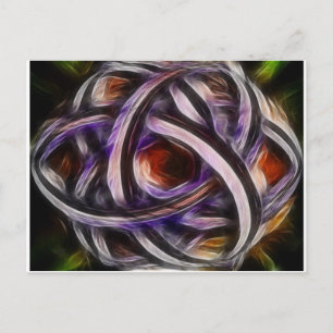 Paarse smudge Triquetra Briefkaart