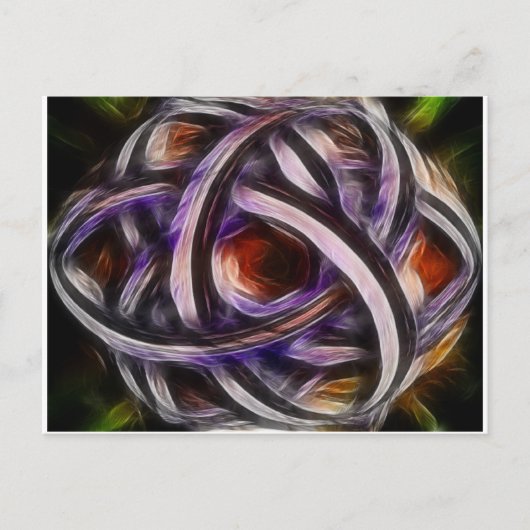 Paarse smudge Triquetra Briefkaart (Voorkant)