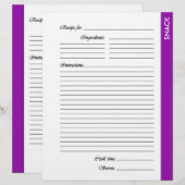 Paarse SNACK-pagina's met tweezijdige ontvangst (Voorkant / Achterkant)