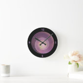 Paarse Snagel Shell Fractal Clock met Nummers Ronde Klok (Huis)