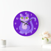 Paarse Snaggletooth Kattenklok Grote Klok (Huis)