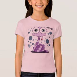 Paarse Snake Girls' Bella Fited Babydoll T-Shirt