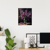 Paarse Snapdragon Flowers Art Print Poster (Thuiskantoor)
