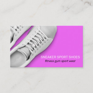 Paarse Sneaker Schoenen Sport Gym Wearing Visitekaartje