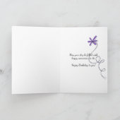 paarse sneakers met daisy boeket kaart (Binnen)