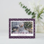 Paarse sneeuwbanden geloven in Briefkaart voor fot (Staand voorkant)