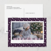 Paarse sneeuwbanden geloven in Briefkaart voor fot (Voorkant / Achterkant)