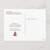 Paarse sneeuwbanden geloven in Briefkaart voor fot (Achterkant)